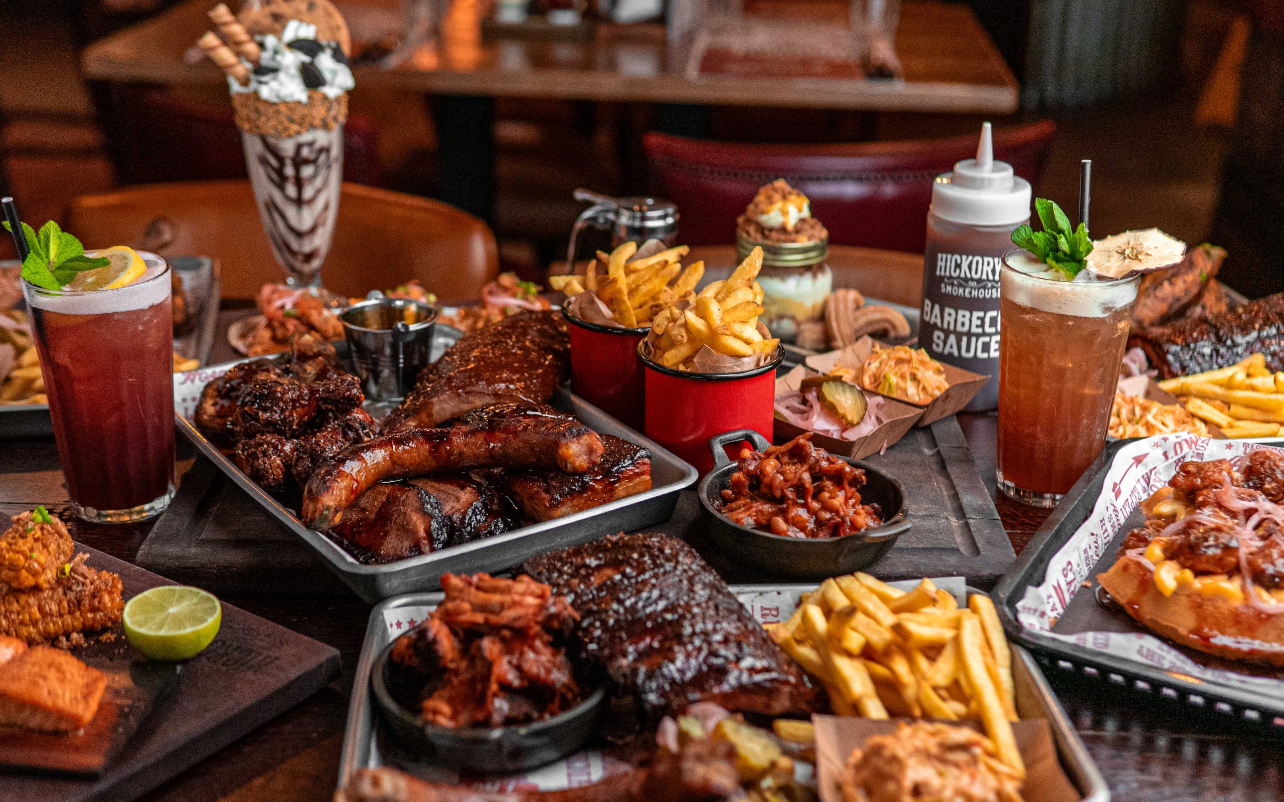 Hickory's Smokehouse Autumn Winter Table Shot
