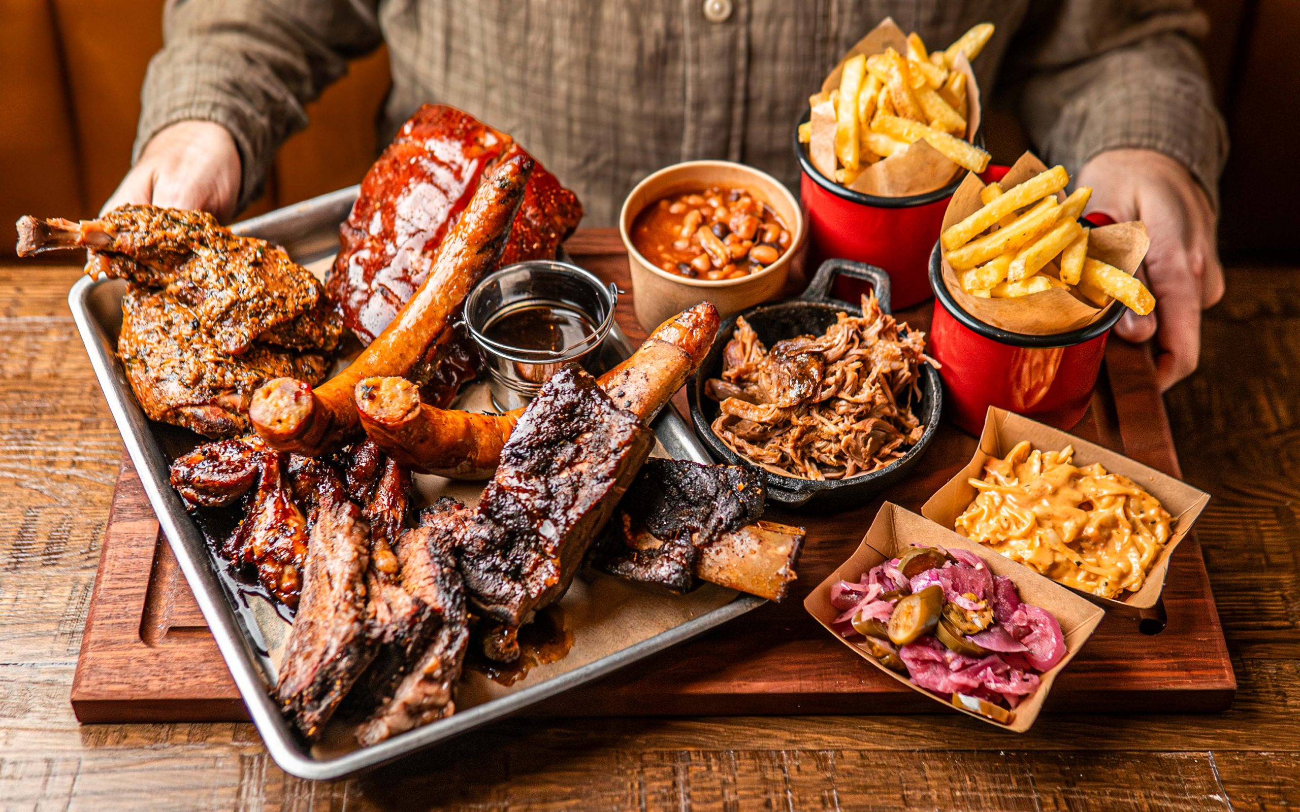 Smokehouse Platter authentic smokin' BBQ